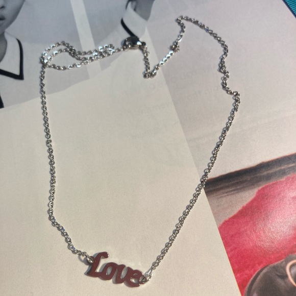 Love Stainless Steel Necklace - Picture 2 of 3